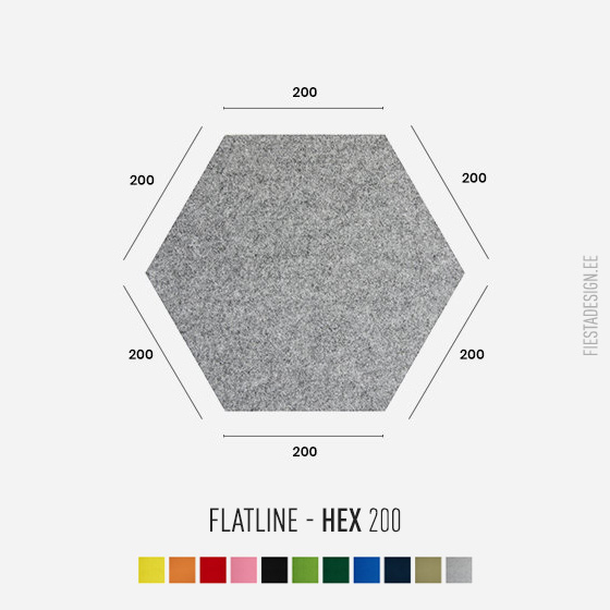 Dekoratiivpaneel FLATLINE - HEX 200 (hall)