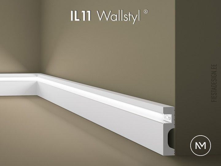 Led-valgustuse võimalusega liist Wallstyl IL11