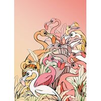 Fototapeet Flamingos and Lillys DX4-012 (Komar)