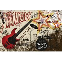 Fototapeet Rockstar Red Guitar, 375×250 cm