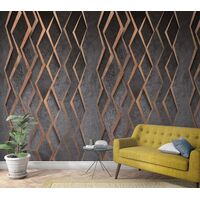 Tapeet Smart Art 47239 - Dark Copper Zigzag