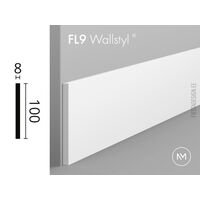 Põrandaliist FL9 Wallstyl, 100×8 mm