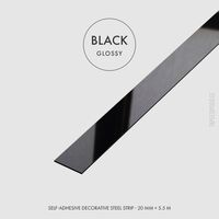 Dekoratiivne metallriba - must kõrgläige