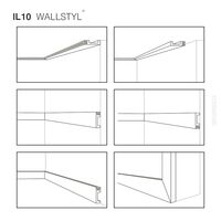 Led-liist IL10 Wallstyl, 80×23 mm