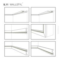Led-liist IL11 Wallstyl, 80×20 mm