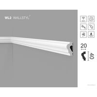 Seinaliist WL2 Wallstyl, 40×20 mm