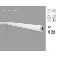 Dekoratiivliist WL7 Wallstyl, 25×13 mm