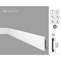 Põrandaliist FD2 Wallstyl, 110×15 mm