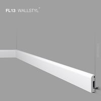 Põrandaliist FL13 Wallstyl, 58×13 mm