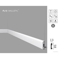 Põrandaliist FL13 Wallstyl, 58×13 mm