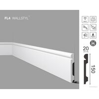 Põrandaliist FL4 Wallstyl, 150×20 mm