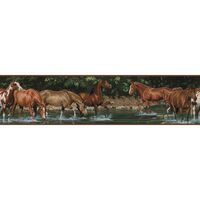 Sisustuskleebis RMK1016BCS Wild Horse Border