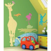 Sisustuskleebis RMK1327SLG Colorful Animal Silhouettes