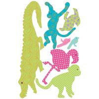 Декоративная наклейка RMK1327SLG Colorful Animal Silhouettes