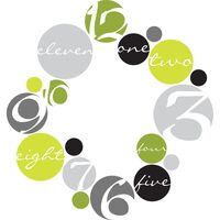 Интерьерная наклейка и часы RMK2239CLK Circle Clock