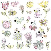 Наклейка RMK2760SCS Pastel Foral