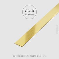 Dekoratiivne metallriba - kuld harjatud