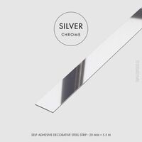 Dekoratiivne metallriba - kroom kõrgläige