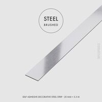 Dekoratiivne metallriba - teras harjatud